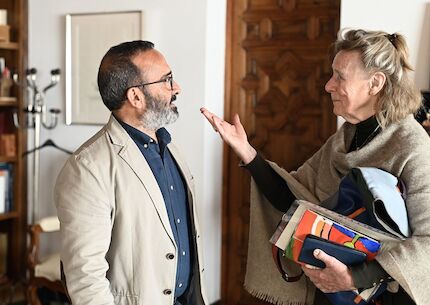 La artista Lucia Beijlsmit promueve un proyecto artstico para ciegos en Salorino