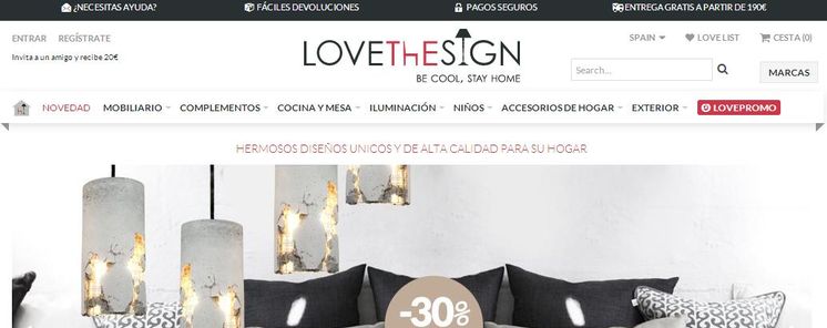 Envos gratis y descuentos del 70 por ciento en la nueva web para la decoracin Lovethesign
