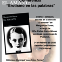 Charla de Esther Calvo en la Biblioteca Municipal de Mrida sobre El amante de Duras Charla de Esther Calvo en la Biblioteca Municipal de Mrida sobre El amante de Duras